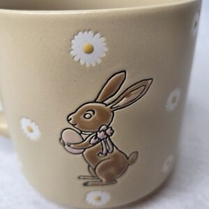 Cute Easter Bunny Mug with Daisies